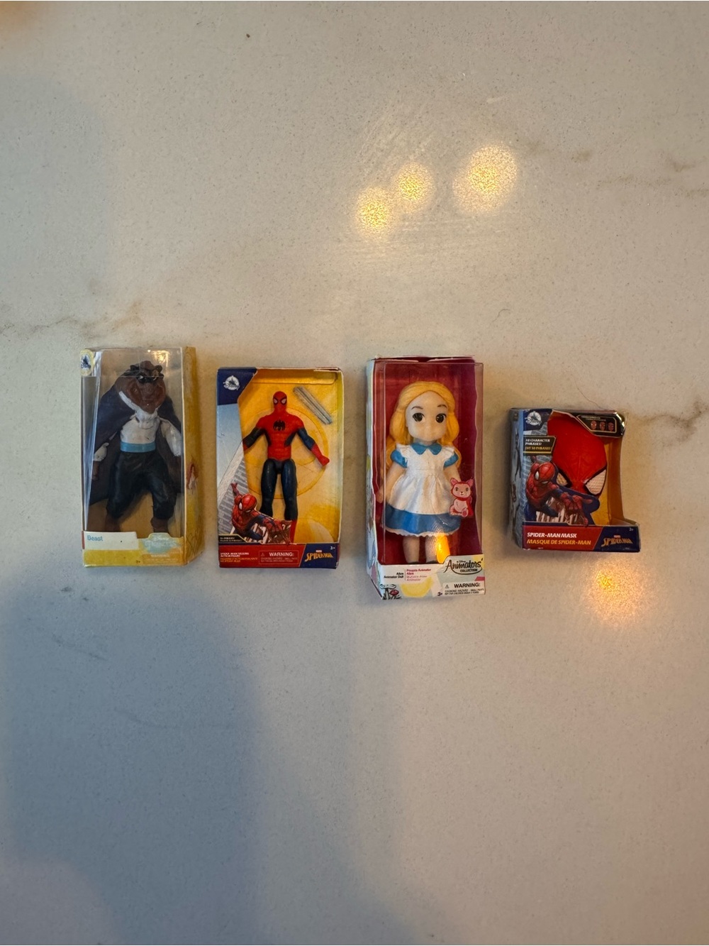 Mini Brands - 2 Spiderman, 1 Alice & 1 Beast